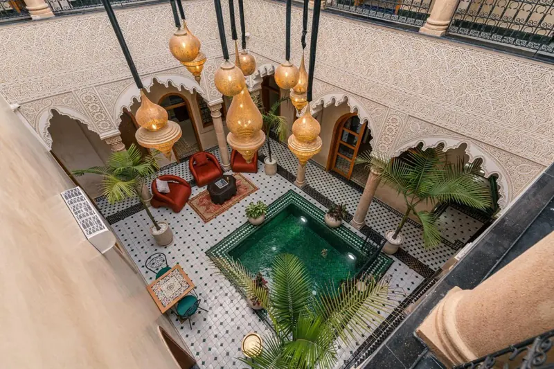 Le patio vu d’en haut